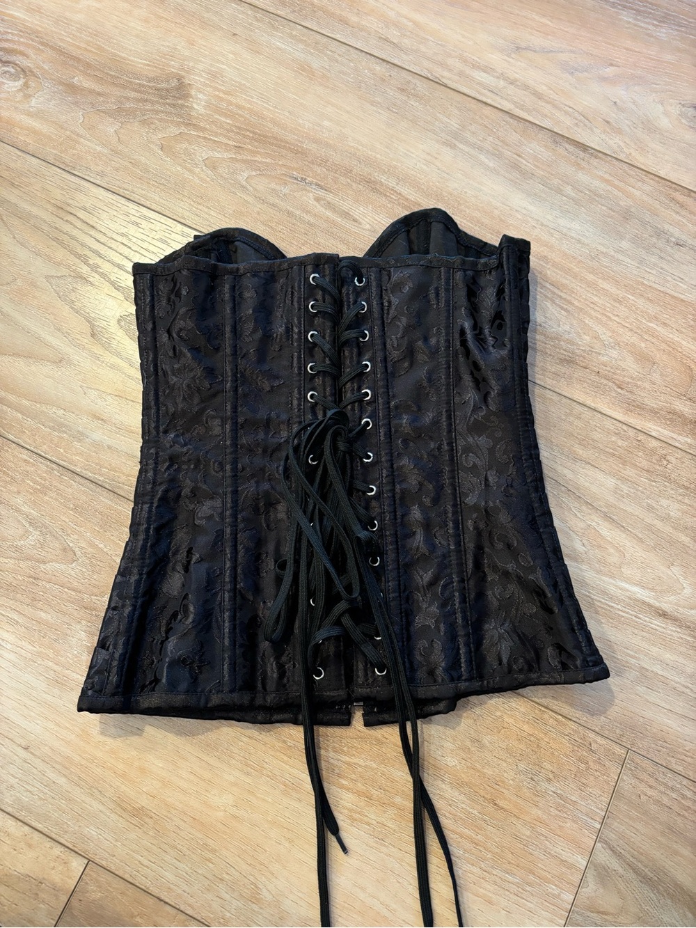 Spirit Black Lace-Up Corset Top - Picture 2 of 3
